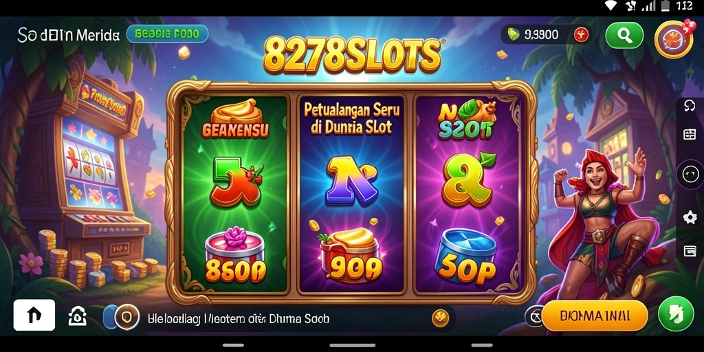 Screenshot 8278SLOTS menunjukkan gameplay yang mendebarkan di dunia slot.