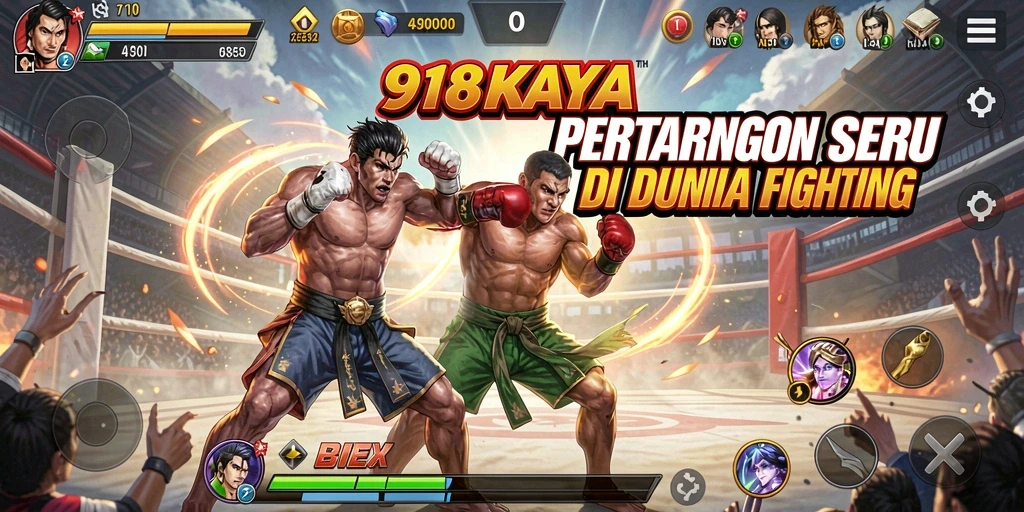 Tangkapan layar menampilkan pertarungan intens dalam 918KAYA.