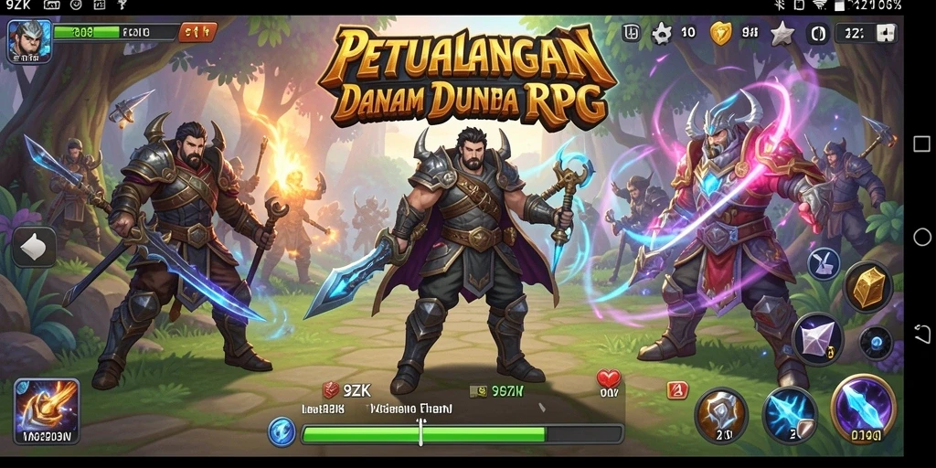 Screenshot gameplay <strong>9ZK</strong> menunjukkan aksi pertempuran yang seru dan karakter yang menawan.