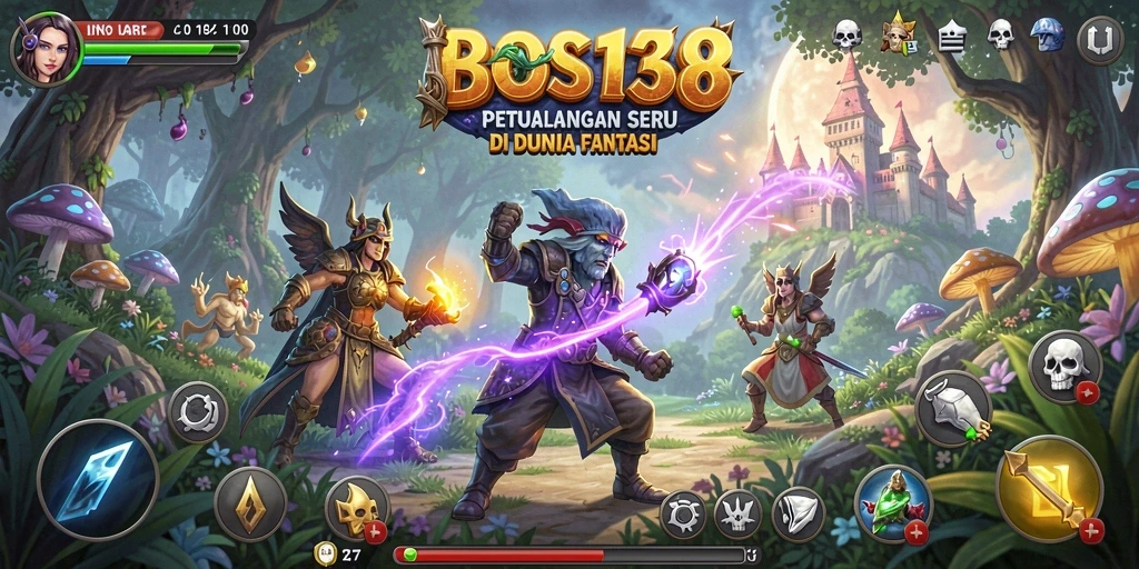 Tampilan menawan dari gameplay petualangan di BOS138.