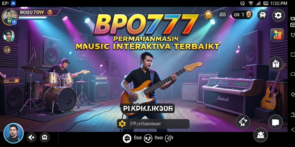 Tampilan gameplay BPO777 yang seru dengan ritme musik.