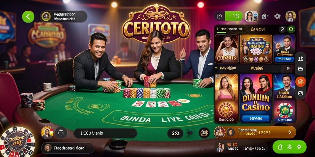 Tampilan gameplay Live Casino yang mendebarkan di CERITOTO.