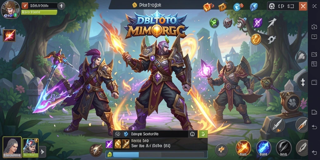 Screenshot gameplay DBLTOTO menampilkan momen seru dalam petualangan MMORPG.