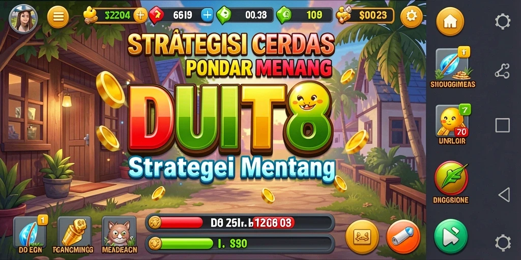 Tampilan gameplay DUIT8 yang penuh strategi dan taktik.