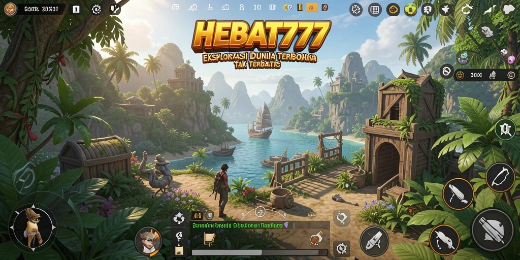 Screenshot gameplay HEBAT777 menampilkan eksplorasi dunia terbuka yang menakjubkan.