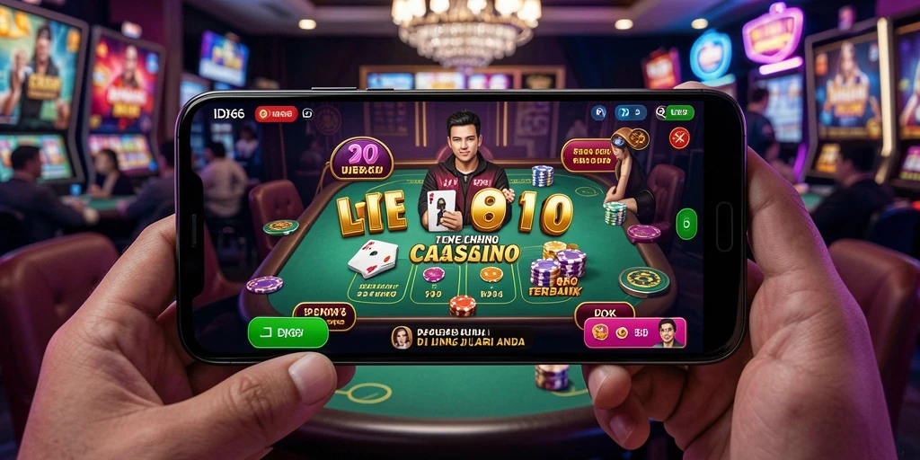 Tampilan gameplay Live Casino yang memukau dan interaktif.