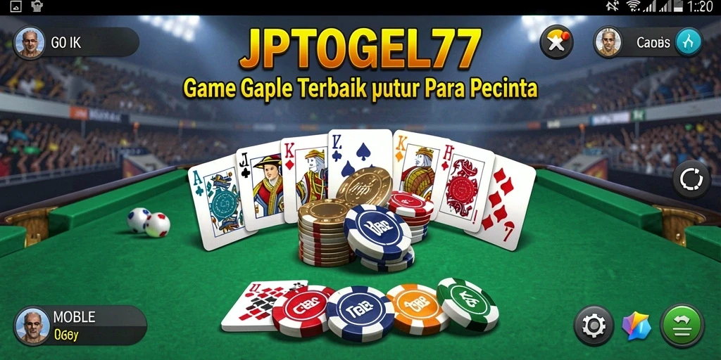 Tampilan menarik dari gameplay Gaple di JPTOGEL77.