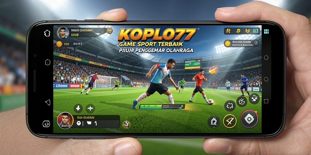 Screenshot gameplay KOPLO77 dengan aksi seru di arena olahraga.