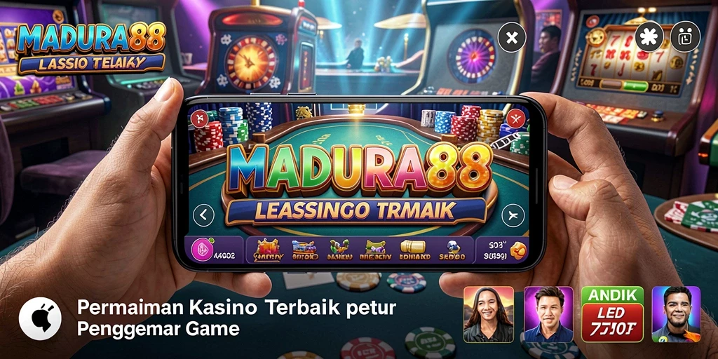 Gambar gameplay mendebarkan di MADURA88 dengan pengalaman Kasino yang nyata.