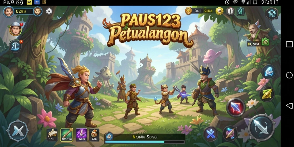 Tangkapan layar gameplay PAUS123 menunjukkan pertempuran mendebarkan dengan strategi mendalam.