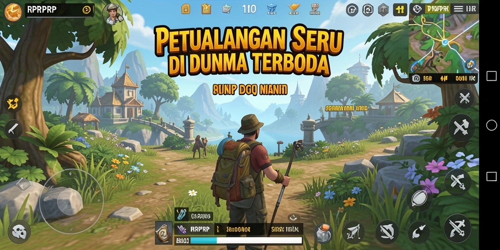 Tampilan gameplay RPRPRP yang menakjubkan di dunia terbuka.