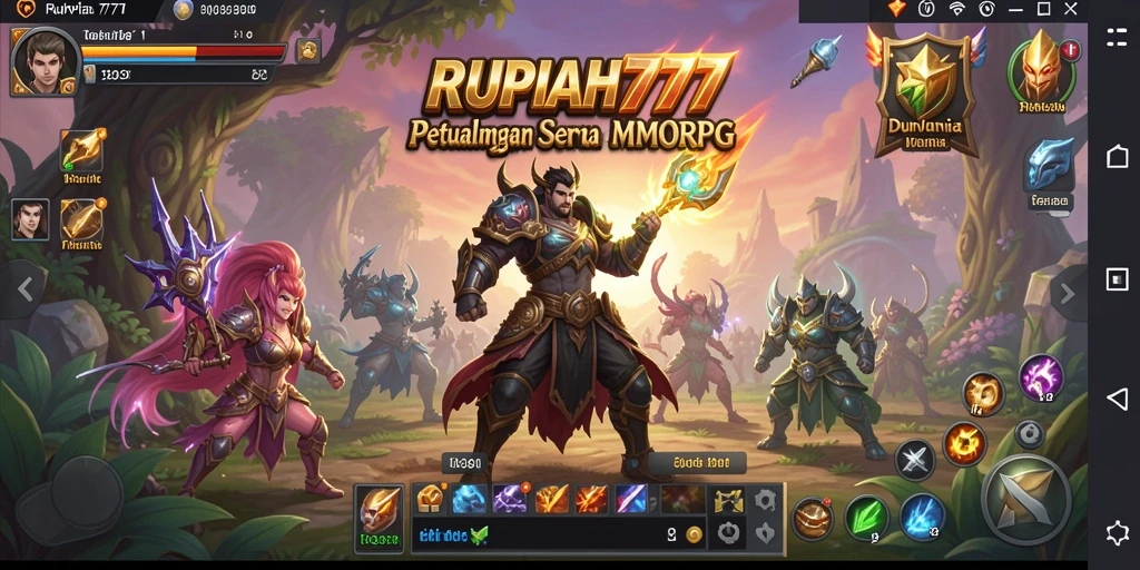 Tangkapan layar utama RUPIAH777 menunjukkan aksi seru di dunia MMORPG.