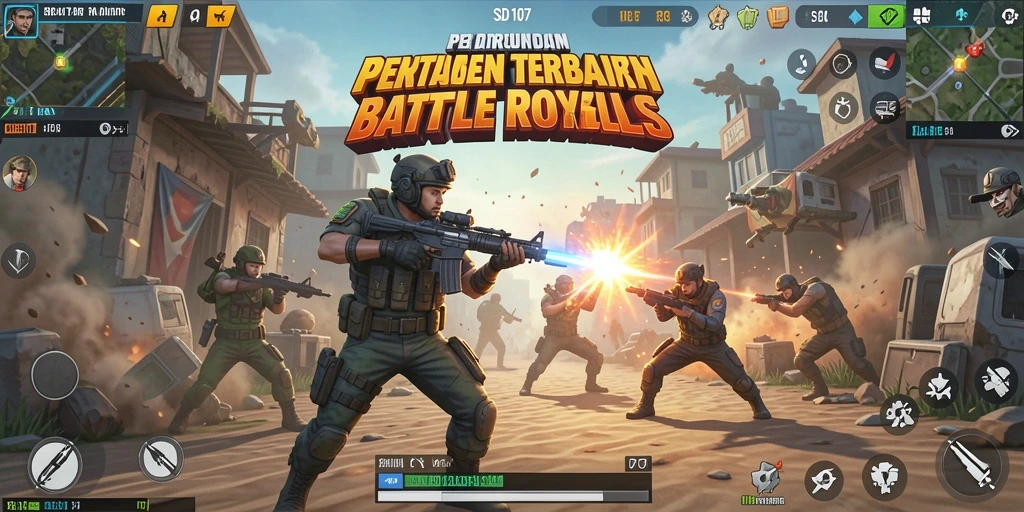 Tangkapan layar gameplay <strong>SD107</strong> yang menampilkan aksi pertempuran seru.