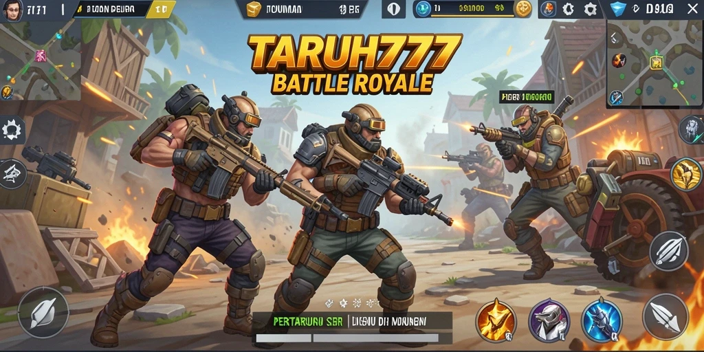 Gameplay TARUH777 yang mendebarkan dalam pertempuran Battle Royale.