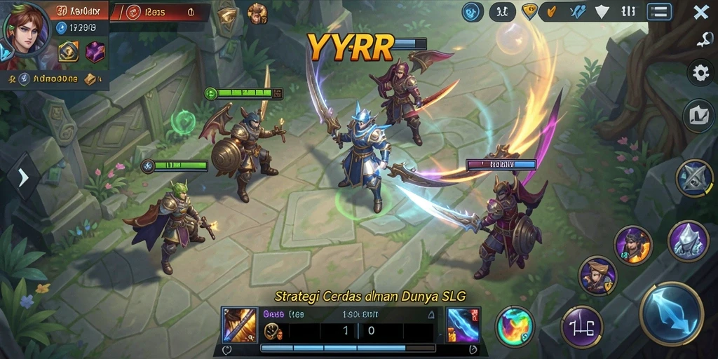 Tampilan gameplay menarik dari YYRR yang penuh strategi.