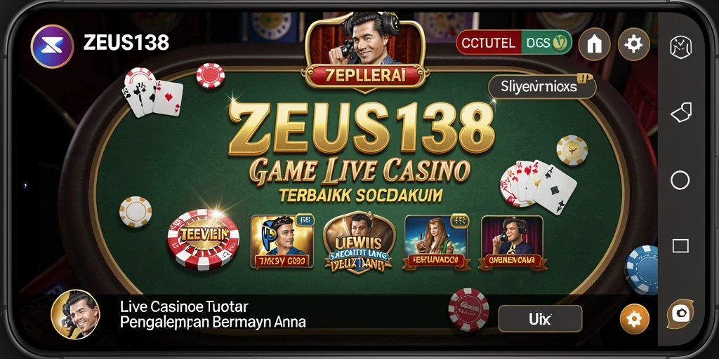 Screenshot gameplay ZEUS138 dalam sesi Live Casino yang mendebarkan.