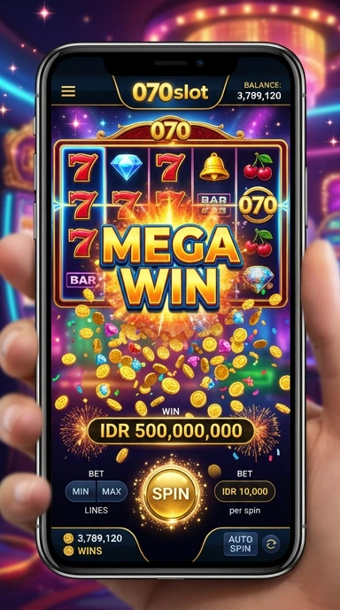 Screenshot aplikasi 070slot menampilkan berbagai pilihan aplikasi.